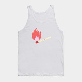 nothing is forever burn red match illustration Tank Top